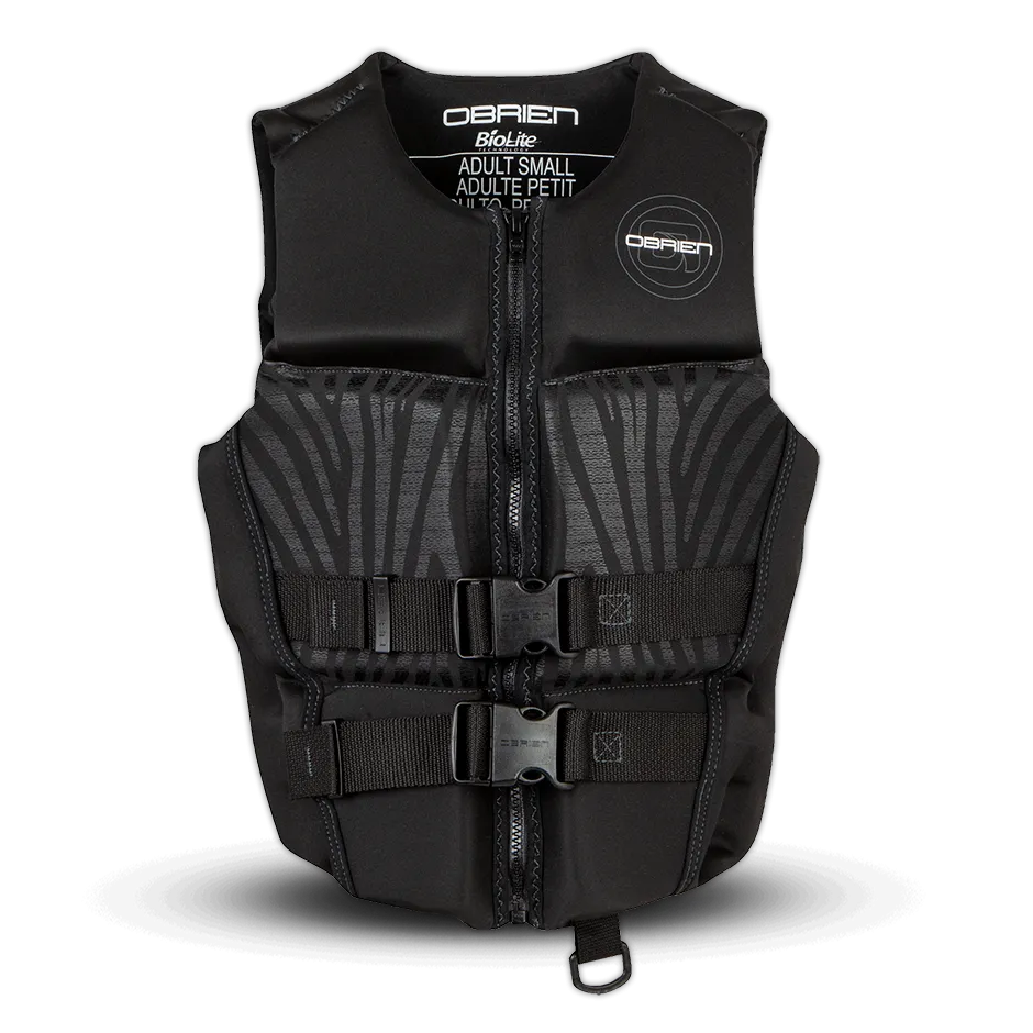 OBrien Womens Flex V-Back CGA Wake Vest- Black Tiger