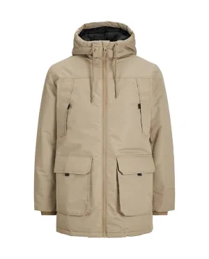 Parka de hombre con capucha y diseño moderno