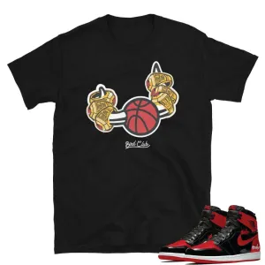 Retro 1 OG Bred Patent Rings Shirt