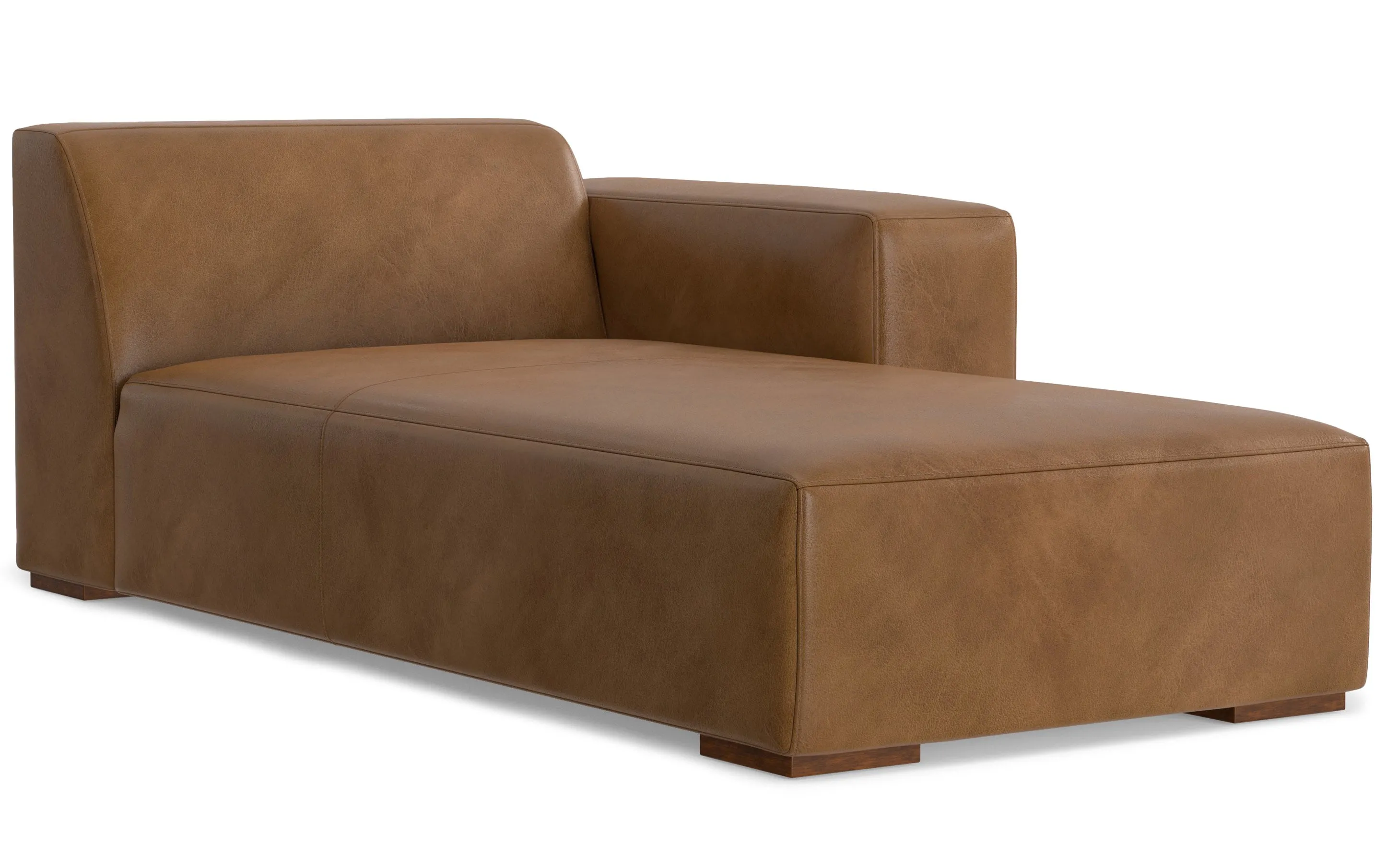 Rex Right Chaise Module in Genuine Leather