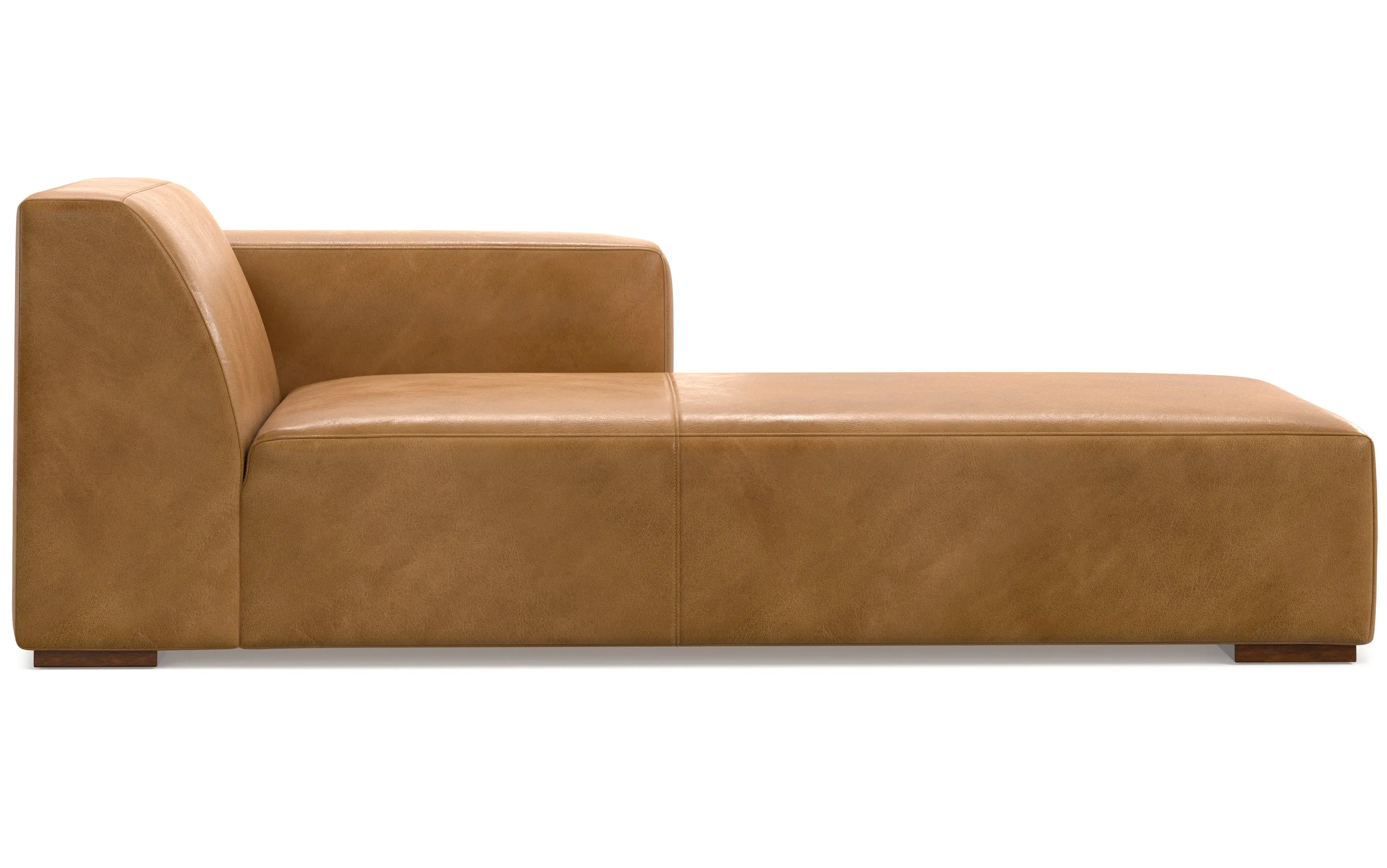 Rex Right Chaise Module in Genuine Leather