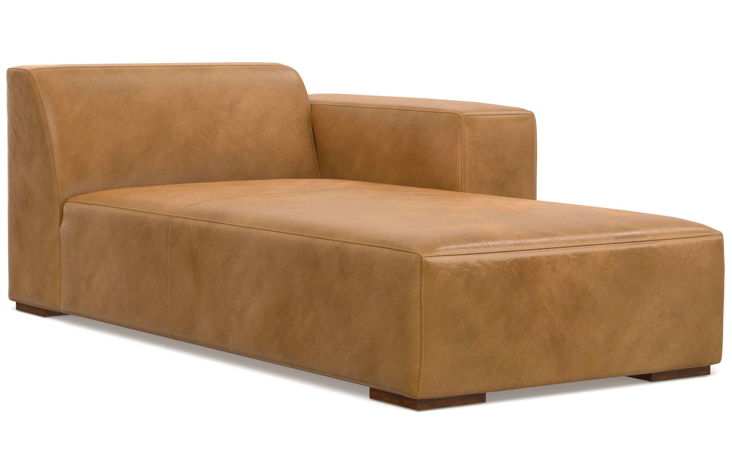 Rex Right Chaise Module in Genuine Leather