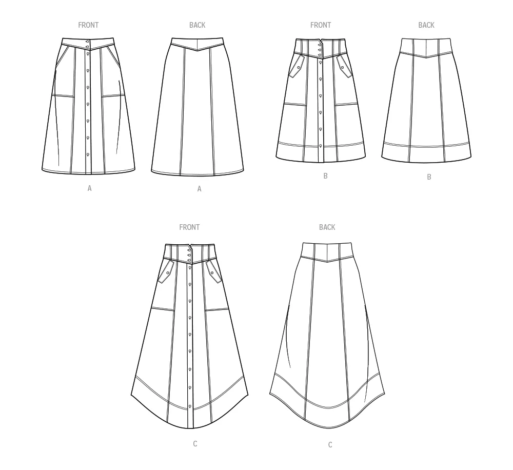 Simplicity Sewing Pattern S9710 MISSES' SKIRTS