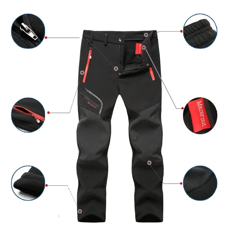 Softshell Fleece Outdoor Pants Trekking^