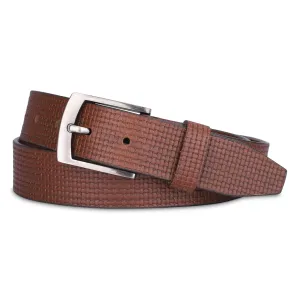 THE CLOWNFISH Men's Genuine Leather Belt -Tan (Size-40 inches)