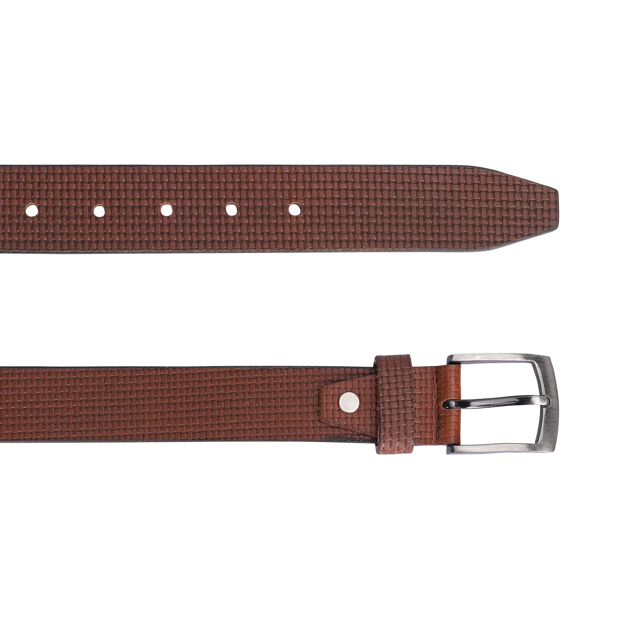 THE CLOWNFISH Men's Genuine Leather Belt -Tan (Size-40 inches)