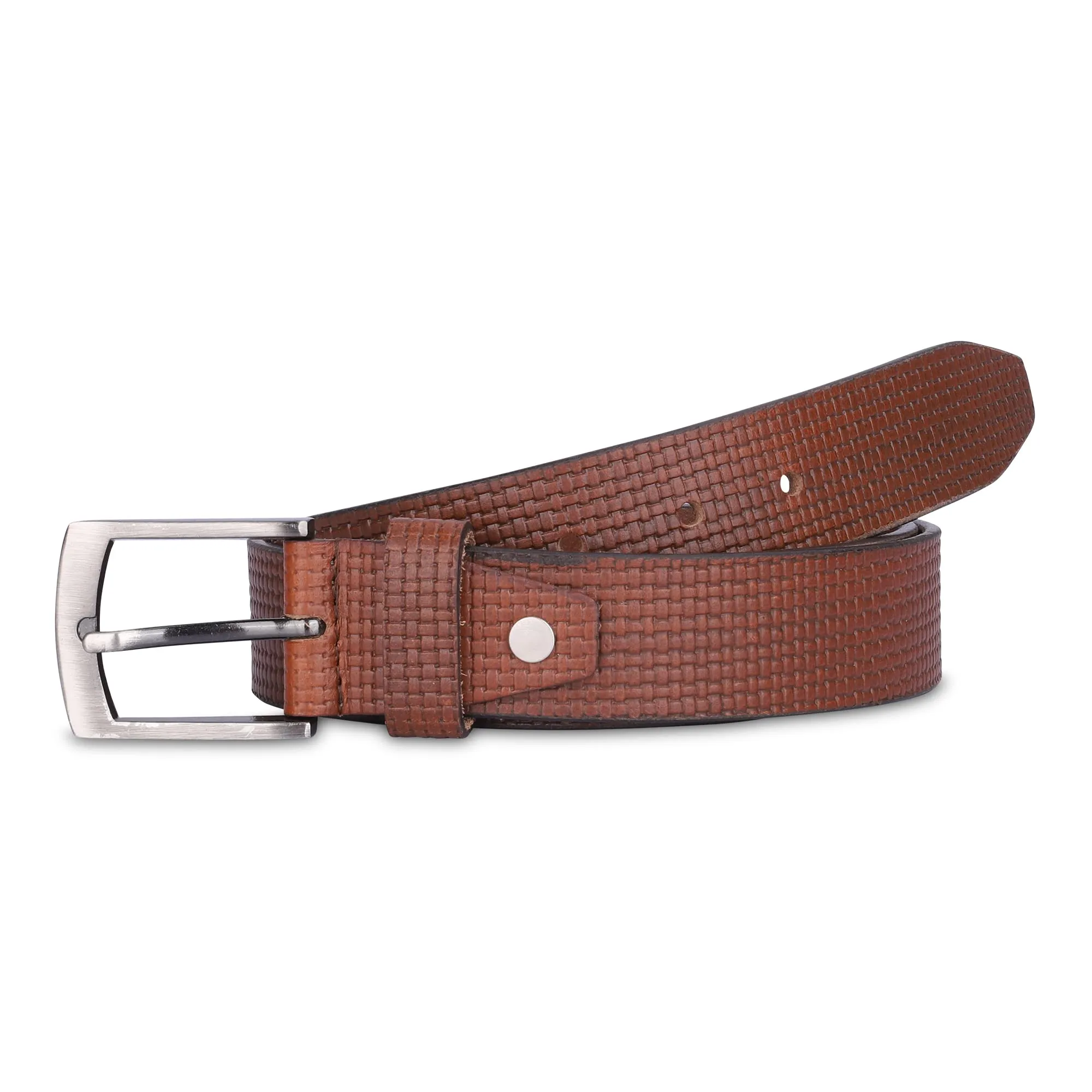 THE CLOWNFISH Men's Genuine Leather Belt -Tan (Size-40 inches)