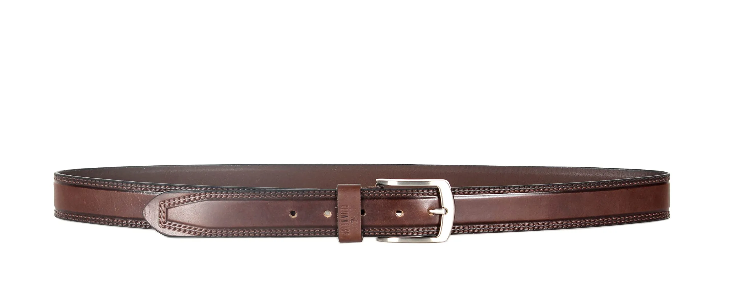 THE CLOWNFISH Men's Genuine Leather Belt with Textured/Embossed Design-Coffee Brown (Size-36 inches)