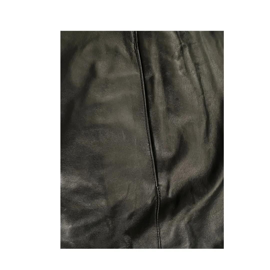 Vintage Faux Leather Mac Coat Black SIZE XL